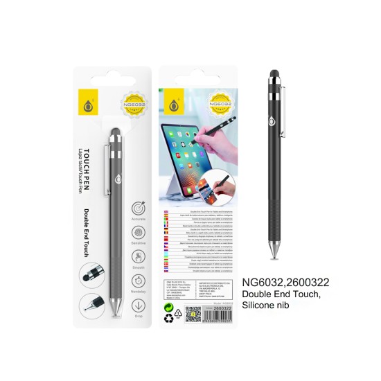 ONEPLUS 2-SIDED TOUCH PEN NG6032 NE FOR PHONES AND TABLETS BLACK